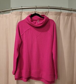 Women’s Cozy Cowl Neck Sweater - Hot Pink